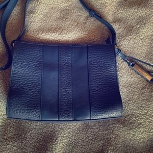 COLE HAAN Marine Blue Leather Crossbody bag